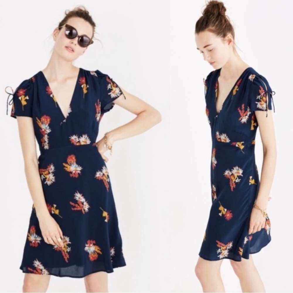 Madewell Blue Silk Dress 8